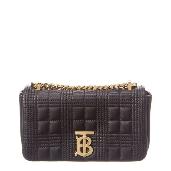 Burberry Lola Mini Quilted Leather Crossbody, Black - Picture 1 of 3